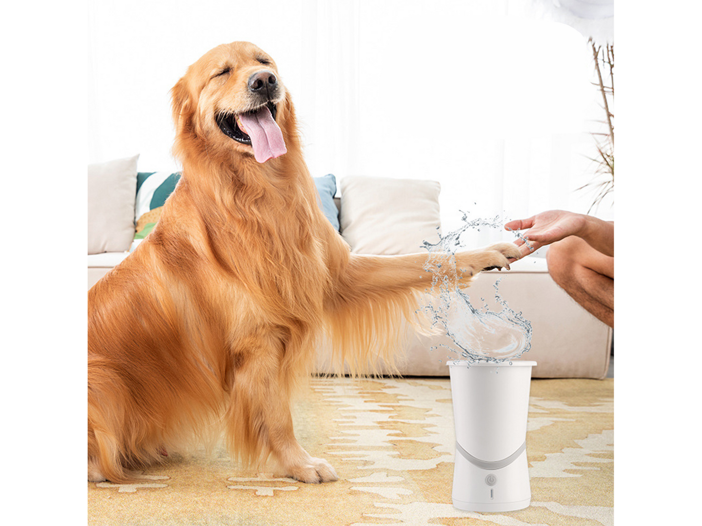 USB rechargeable pet automatic foot washer