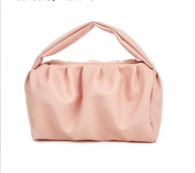 Simple texture ladies handbag makeup bag